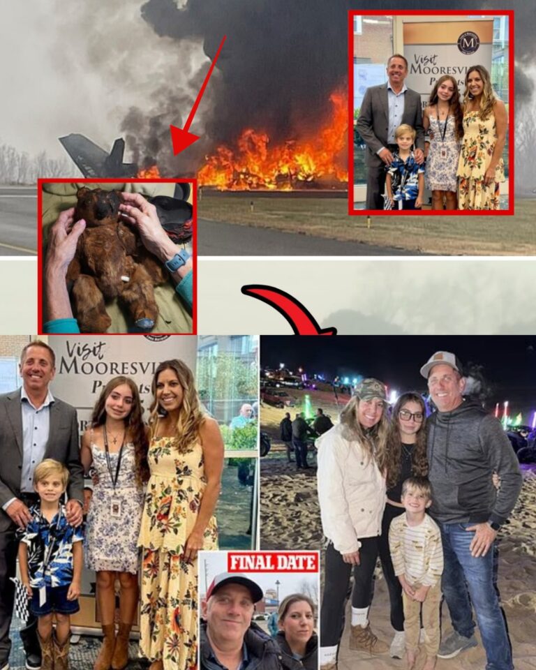 The search team has just found Greg Biffle’s son’s burnt teddy bear in the rubble, and upon opening it